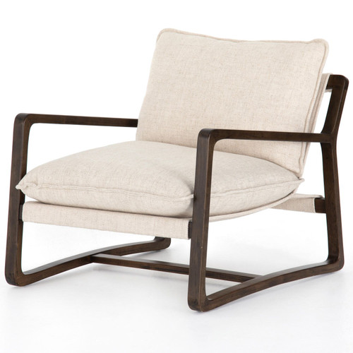 Ace Wood Arm Lounge Chair - Thames Cream Ace Wood Arm Lounge Chair - Thames Cream