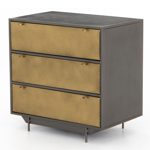 Hendrick Industrial Mesh 3-Drawer Small Dresser