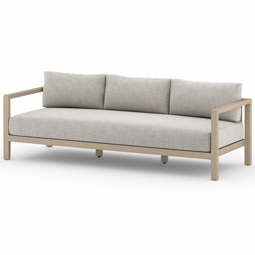 SONOMA OUTDOOR SOFA, WASHED BROWN 88"