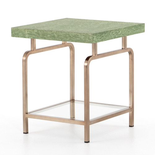 Stratus Bird's Eye Maple Green Square End Table,JTRB-022