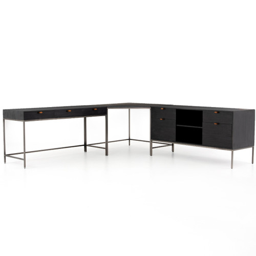 UFUL-039A,TREY DESK SYSTEM WITH FILING CREDENZA