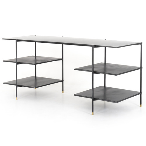 Vito Industrial Iron Writing Desk 68"