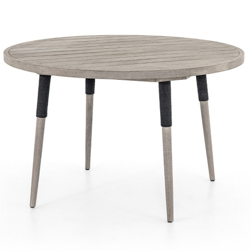 Sana Grey Teak Top Round Outdoor Dining Table 48"