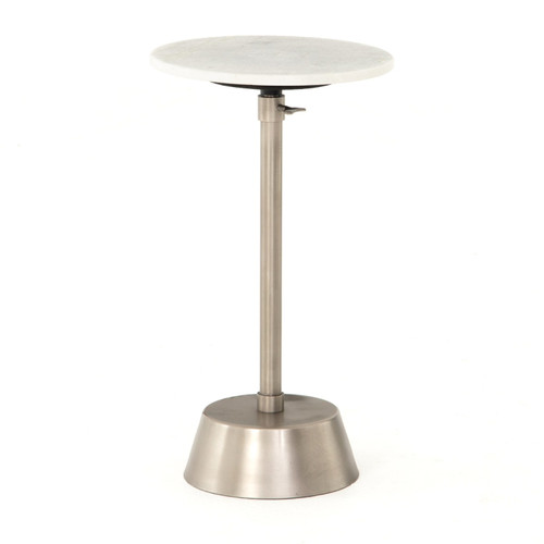 Bree Adjustable Antique Pewter Accent Table