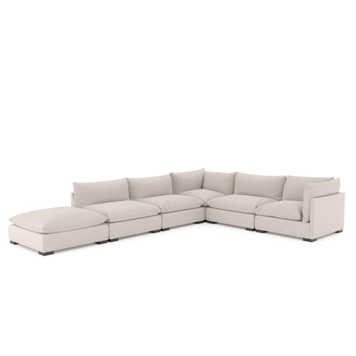 Westwood Bayside Pebble 5 Piece Sectional With Ottoman