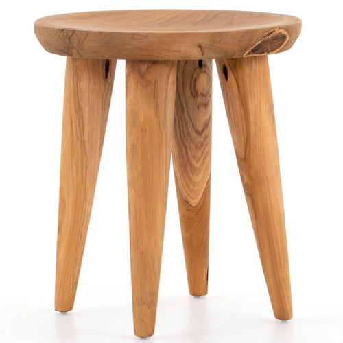 Zuri Natural Round Outdoor End Table