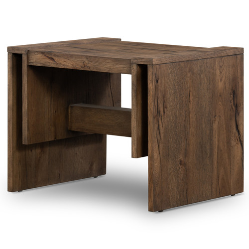 Beam Rustic Fawn Veneer End Table