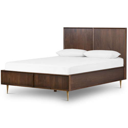 Billy Dark Walnut Queen Bed Zin Home