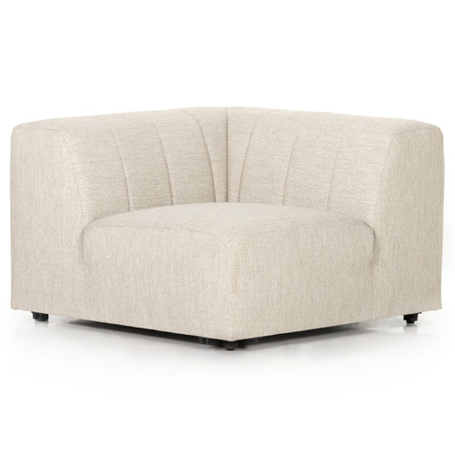 Gwen Channel Tufted Faye Sand Outdoor Sectional Corner Chair