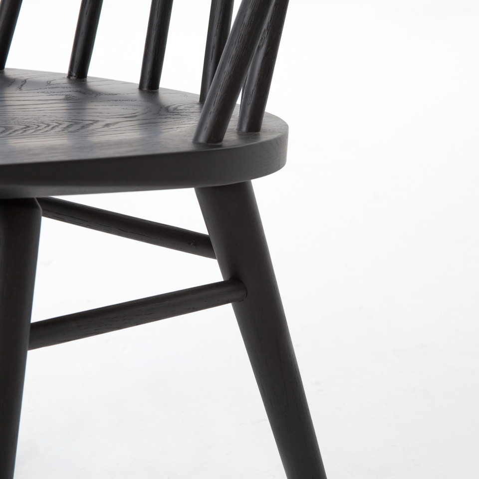 Windsor Dining Chair Black Oak Zin Home