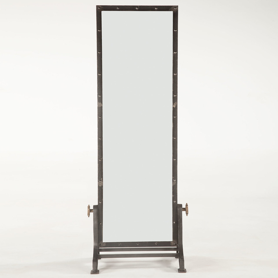 Steampunk Industrial Steel Floor Mirror | Zin Home