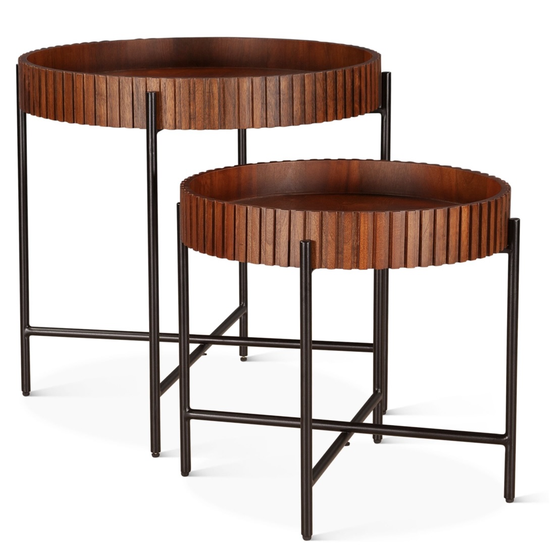 INAVANCE ONES TABLE（ウォールナット） Tribesigns 4-Tier End Table, Small Side Table with Storage