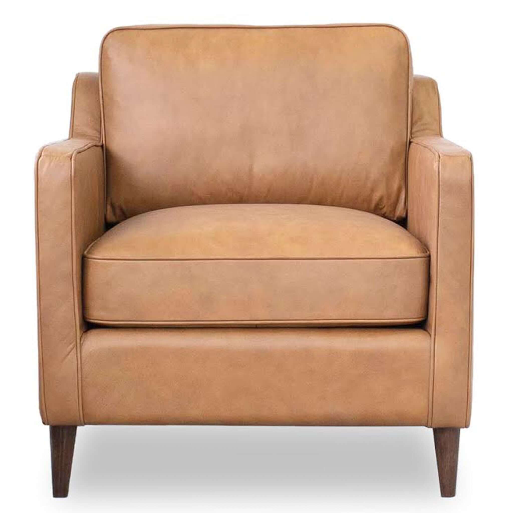Cooper Tan Leather Lounge Chair| Zin Home