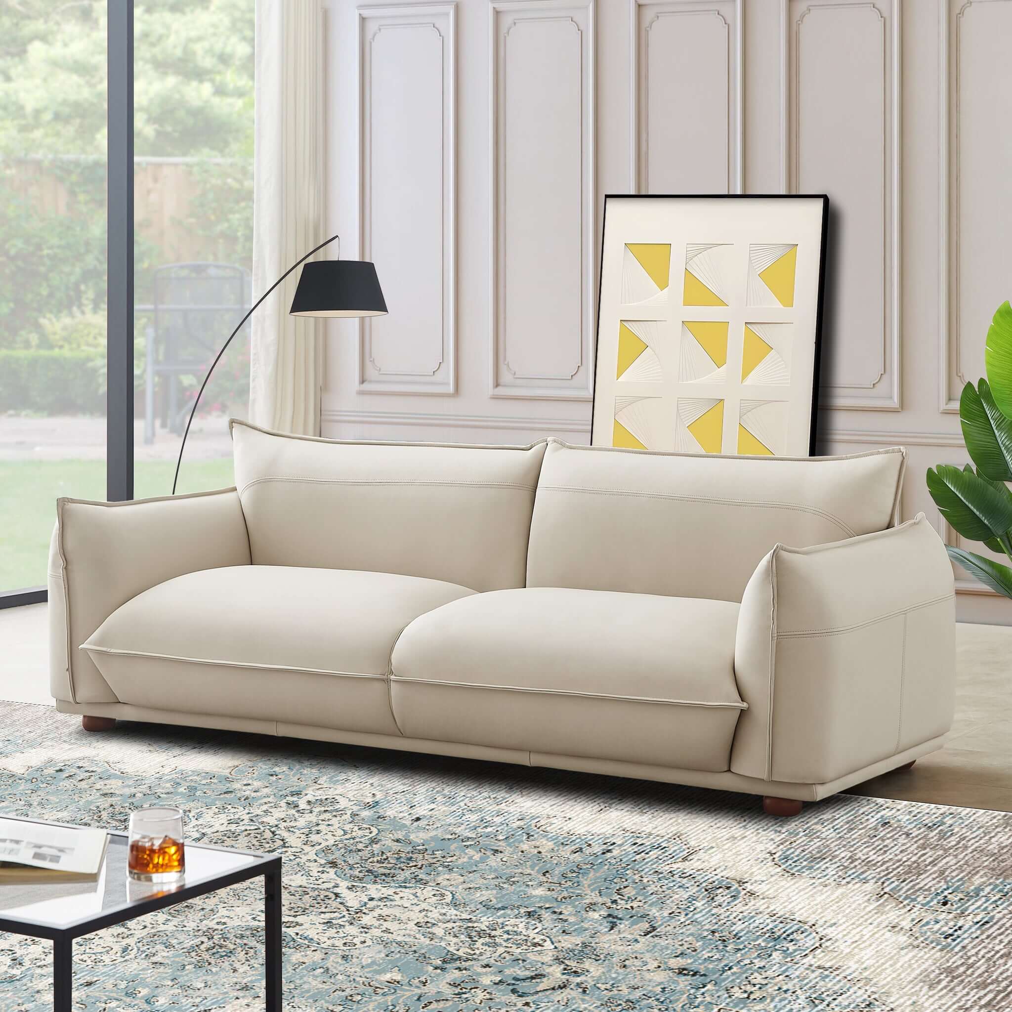 sofa 美品★ Amazon.com: ZX Design 84.6'' Loveseat Sofa, Chenille Modern
