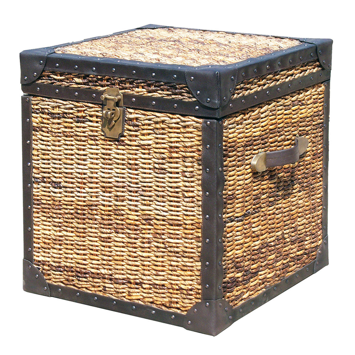 Seagrass Woven Trunk Side Table Lanai 20 Trunk Side Table Zin Home