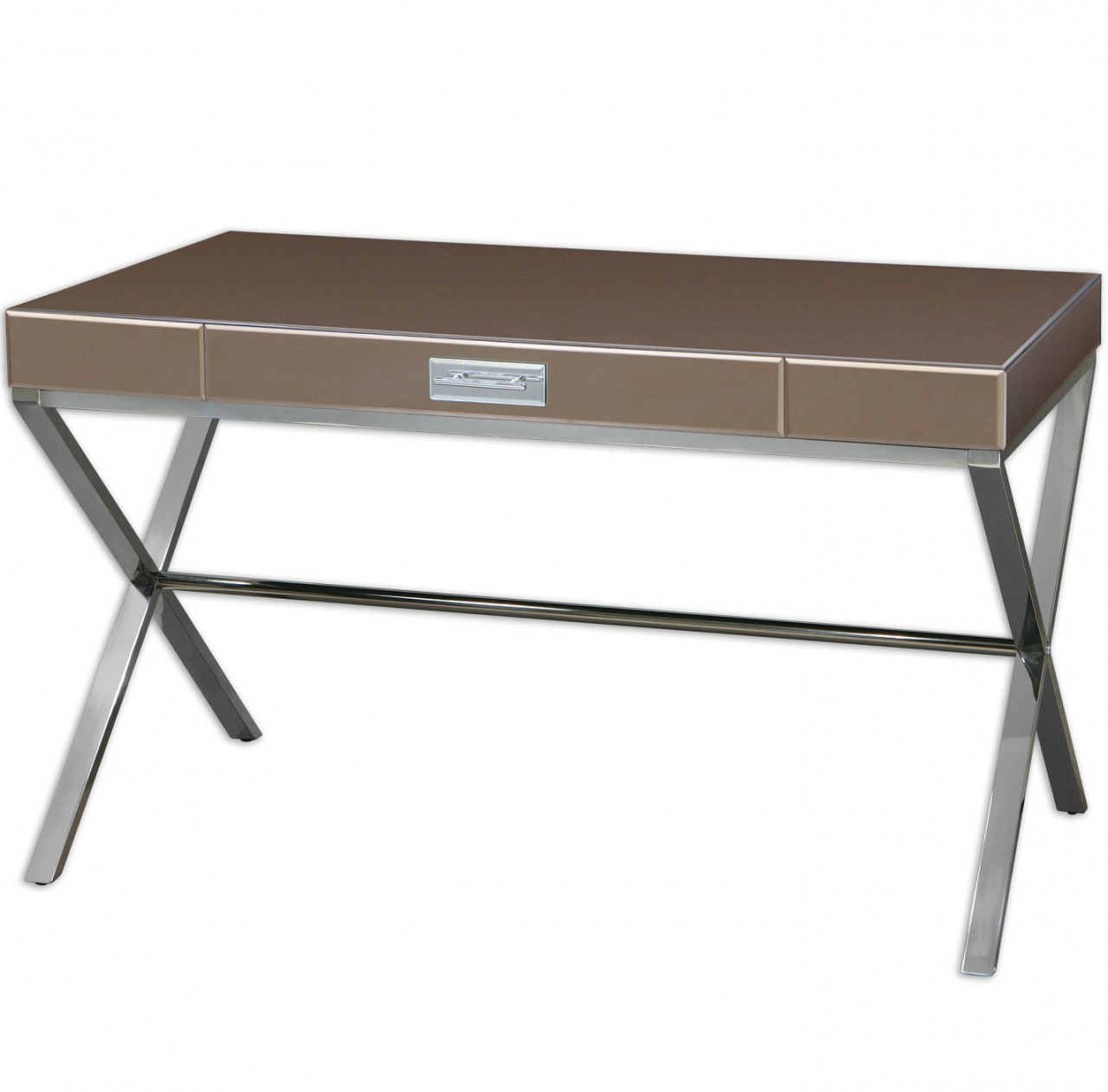 Cathy Bronze Mirrored Vanity Desk Zin Home