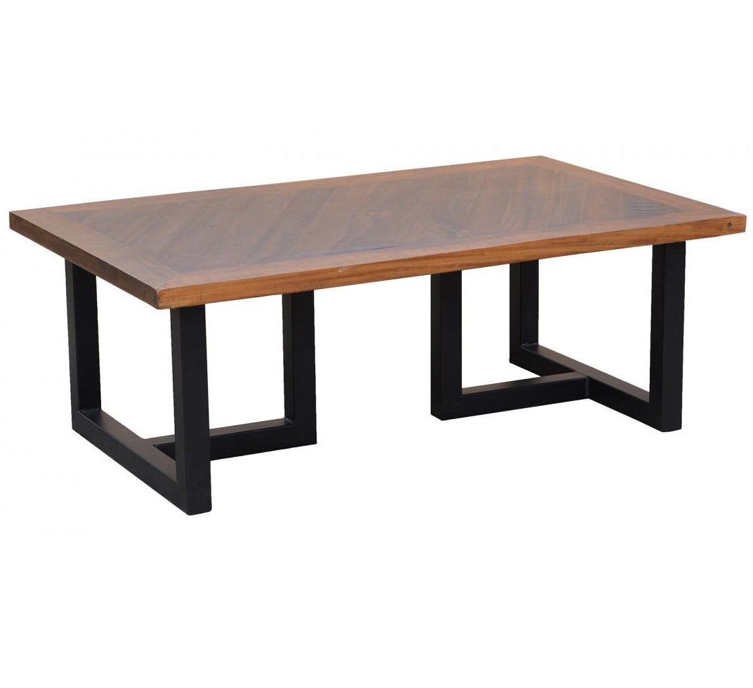 Loft Geometric Metal Base Coffee Table Zin Home