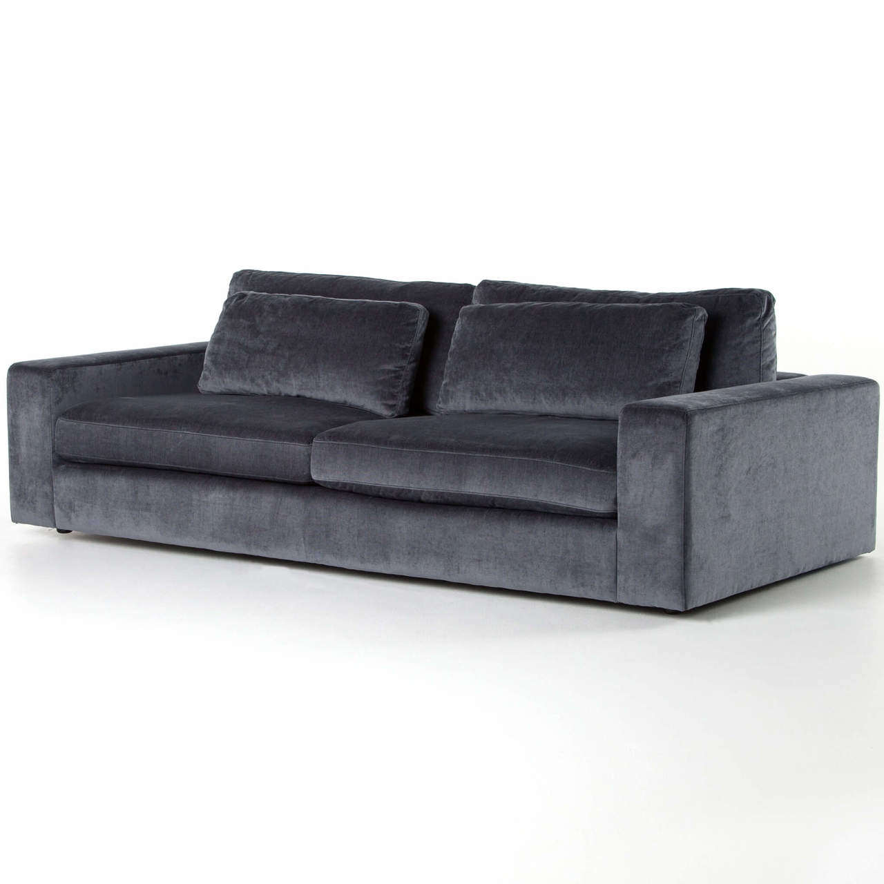 Dark gray velvet couch clearance