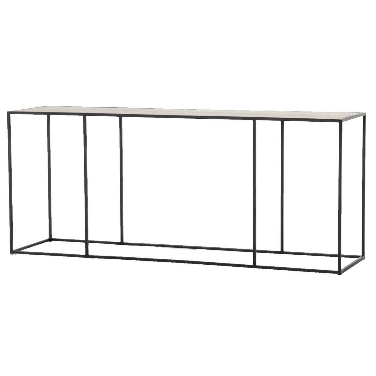 Phillip Antiqued Copper Clad Industrial Console Table 70 Zin Home