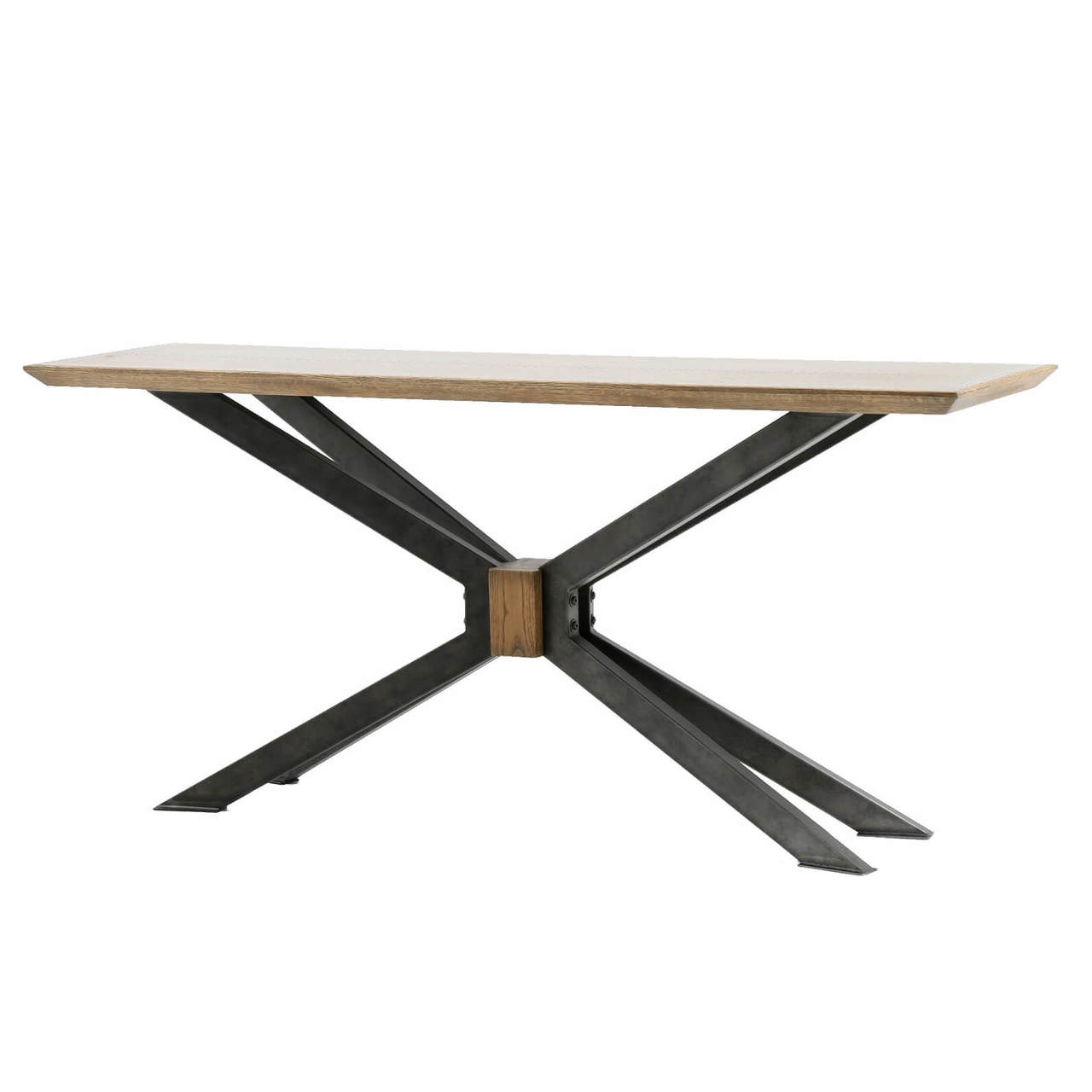 Industrial Spider Leg Brass Clad Top Console Table 65 Zin Home