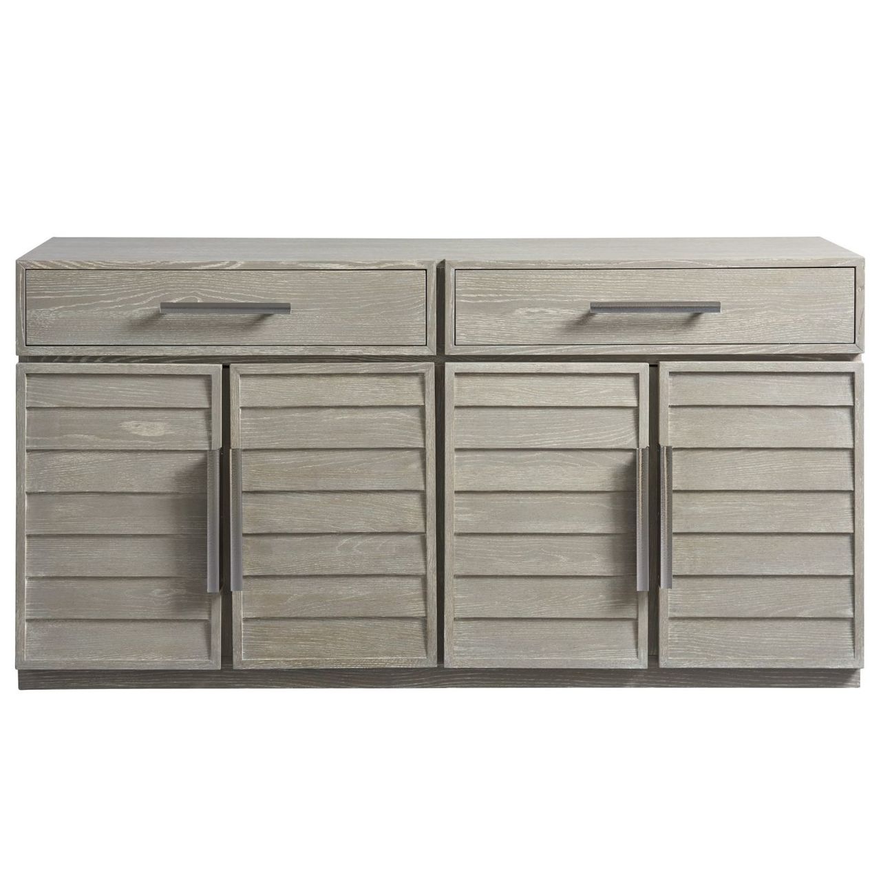 Coastal Zephyr Grey Louvered Sideboard Credenza 70