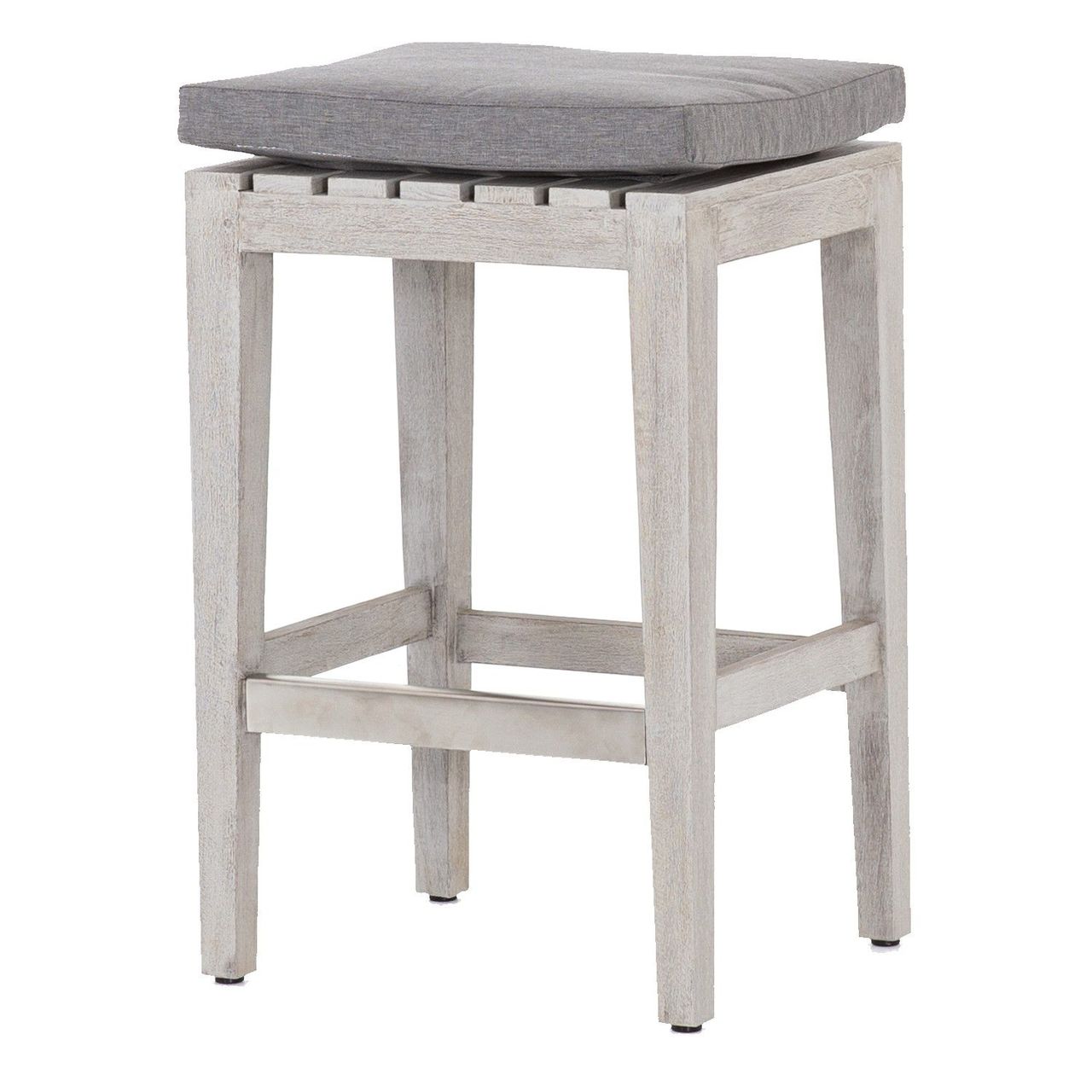 dale grey teak outdoor counter stool