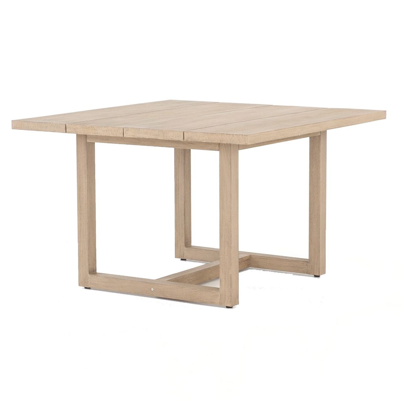 stapleton brown teak wood square outdoor dining table 48