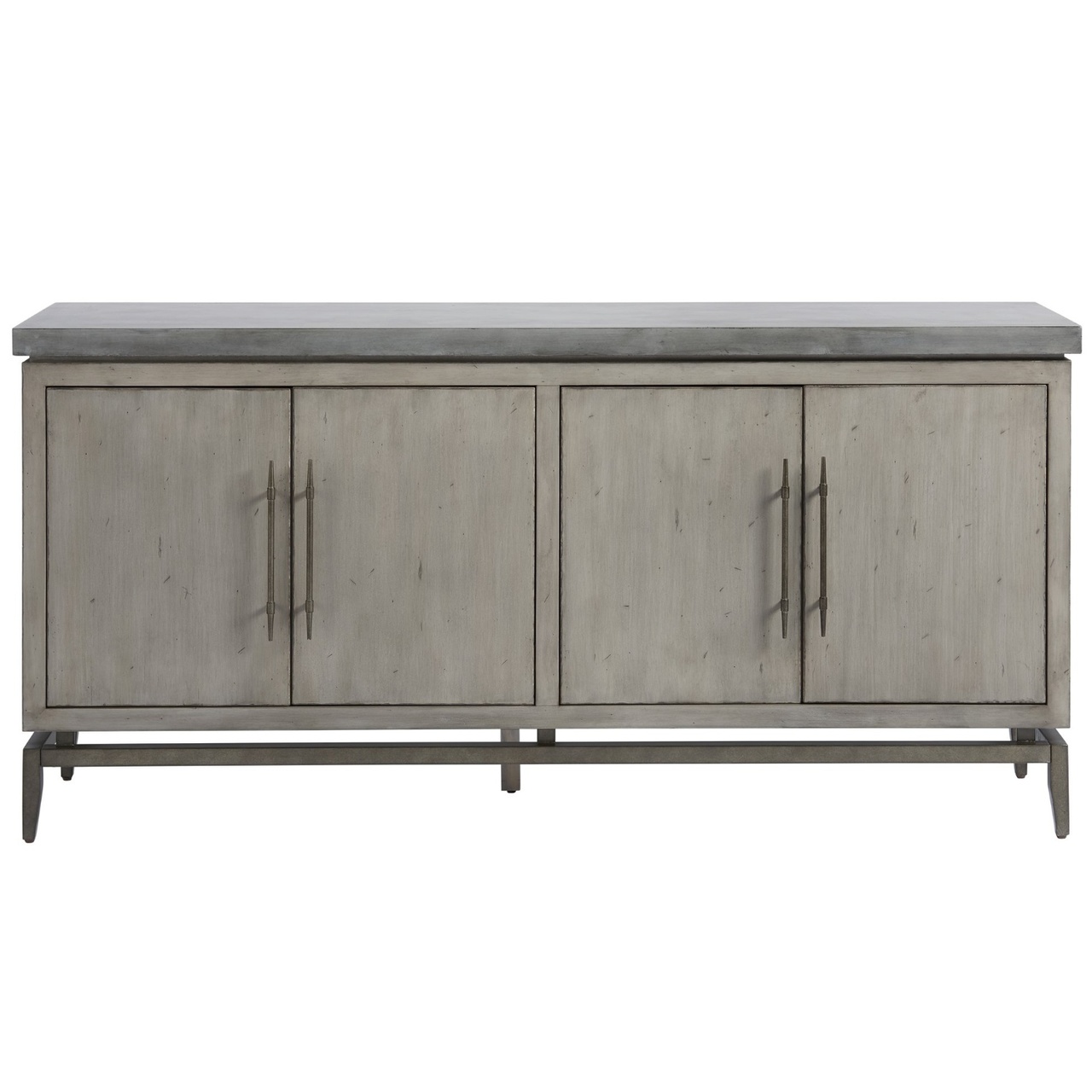 Garrison Concrete Top Bronze Base Media Cabinet 68 Zin Home