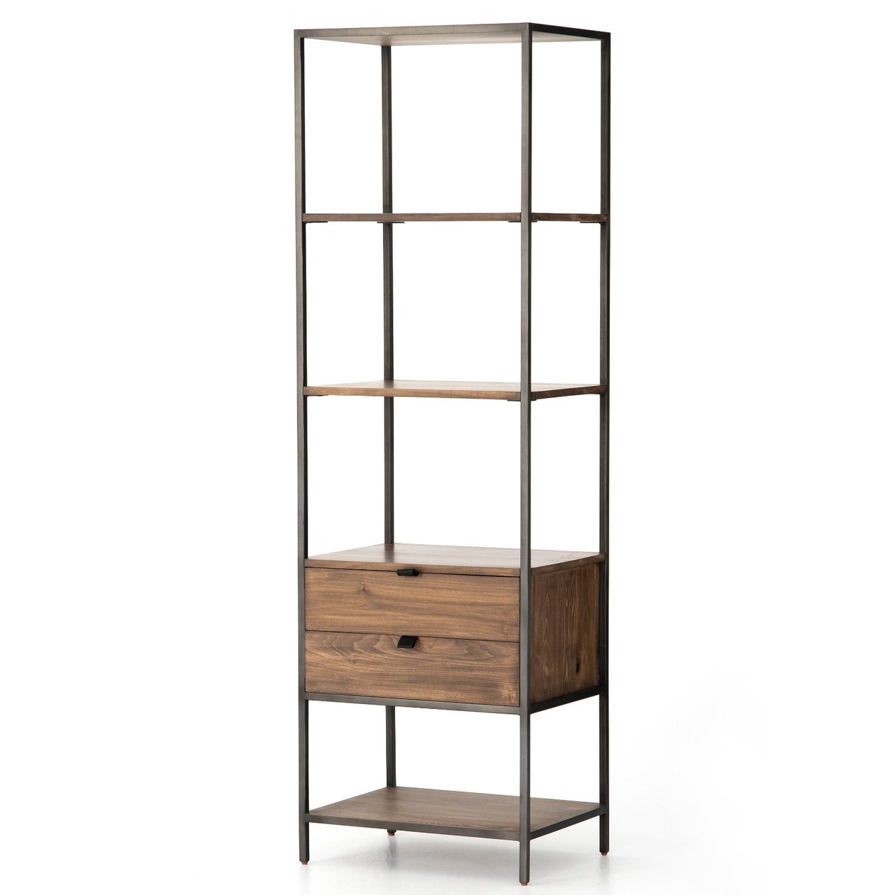 Fulton Industrial Modular Open Closed Bookshelf 24 Zin Home