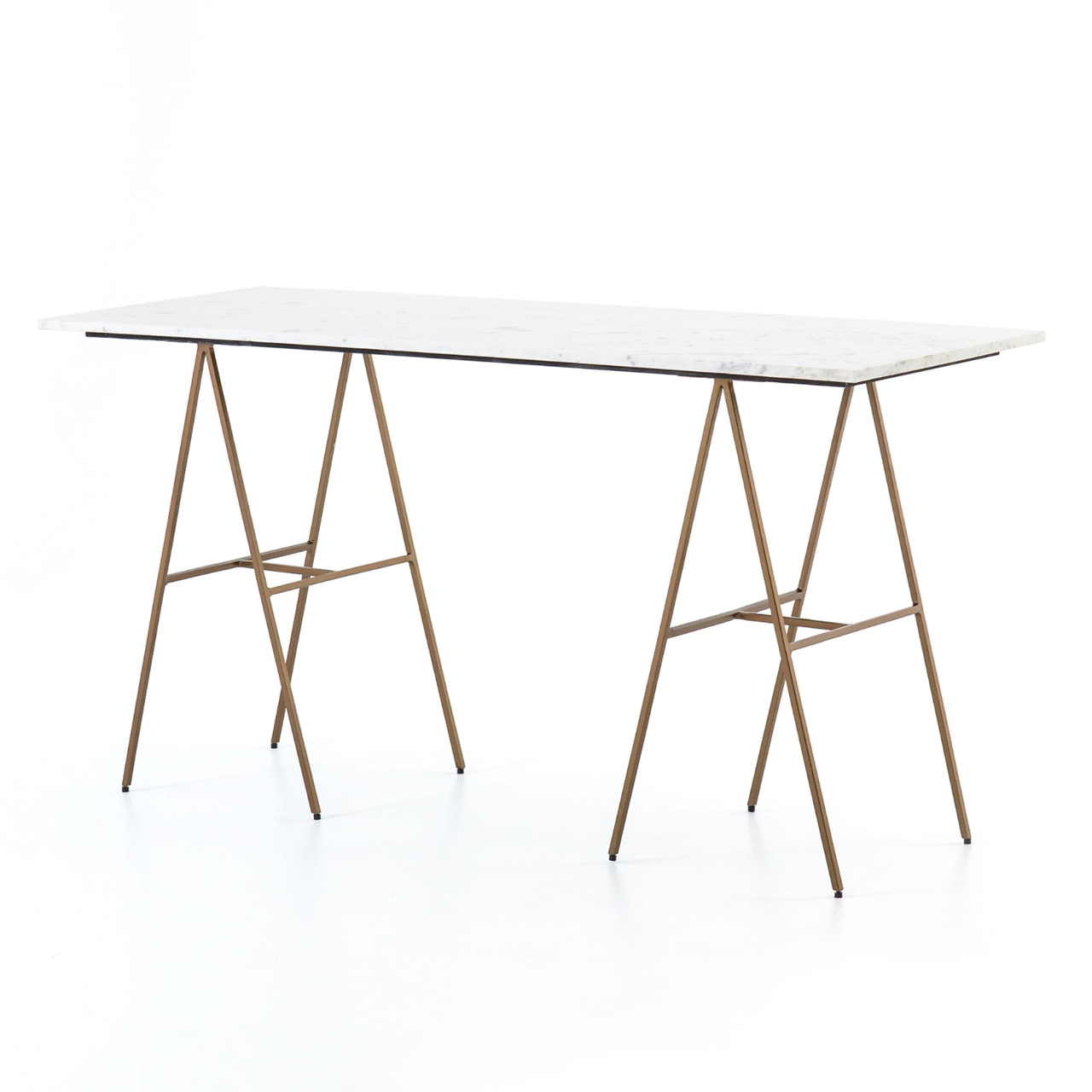 Banswara White Marble Top Desk 60 Zin Home