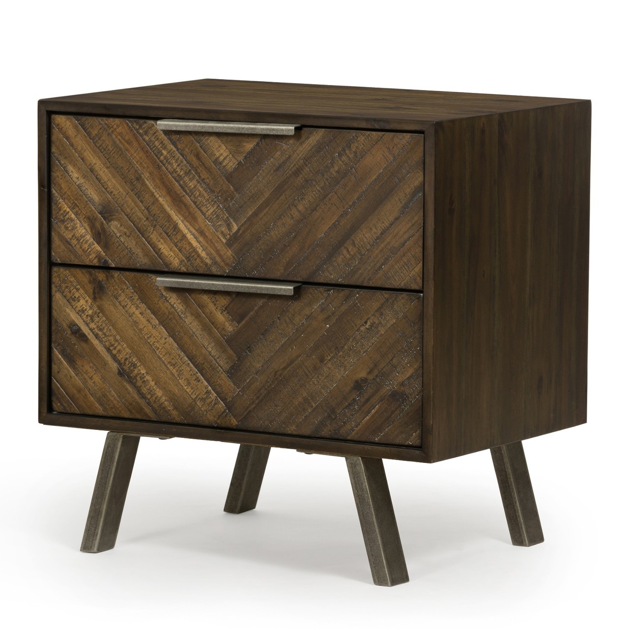 Harrington Wood 2 Drawers Nightstand 24 Zin Home