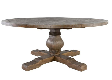Zin home sag harbor expandable round dining pedestal table top