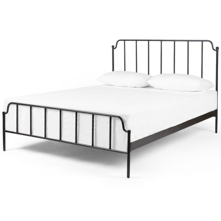 Zara Midnight Iron Queen Bed