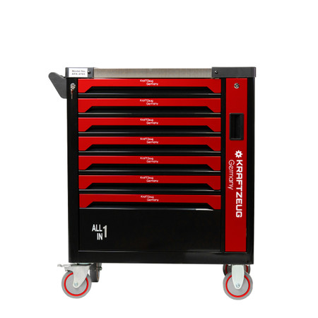 251 Piece Tool Cabinet Complete With Tools, 7 Drawer Red Tool Chest