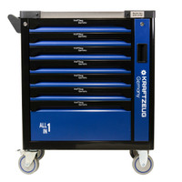 251 Piece Tool Cabinet Complete With Tools, 8 Drawer Blue Tool Chest