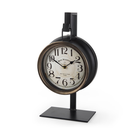 Taxz Metallic Brown Metal Hanging Table Clock | Zin Home
