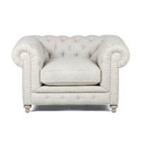 Warner Linen Chesterfield Chair