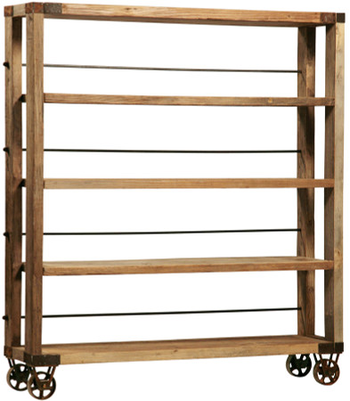 植物棚 industrial (iron shelf) RECLAIM Industrial Bookcase Shelving Unit made with Reclaimed