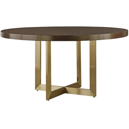 Gibson Modern Brushed Gold Round Wood Dining Table 54 quot Zin Home Gibson Modern Brushed Gold Round Wood Dining Table 54 quot Zin Home
