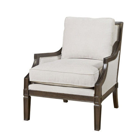Franklin Exposed Frame Upholstered French Chair | Zin Home