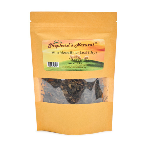 Bitter Leaf (Dry) by HATF's Shepherd's Natural. Non GMO. Sand Free 1.5 oz / 42.5 g bag