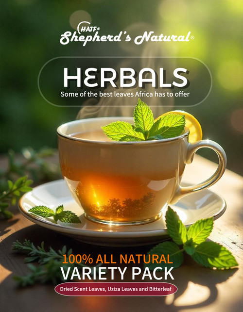 Herbals Variety Pack 100% All Natural Scent leaves, Bitter leaves and Uziza leaves Some of the best leaves Africa has to offer