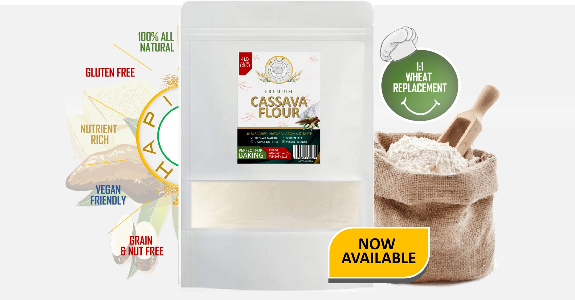 HAPI BAKERS CASSAVA FLOUR