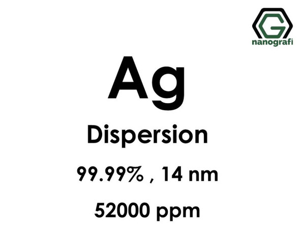 Ag(Gümüş) Nanopartikül, Dispersiyon 14 nm, 52,000ppm