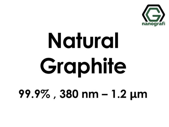 C(Doğal Grafit) Nanopartikül/Nanotoz, 380 nm-1.2 um