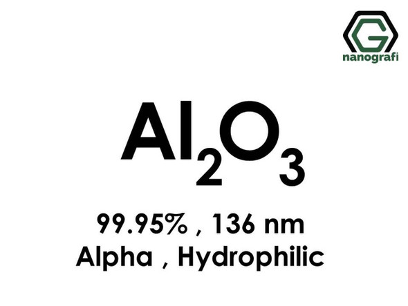 Al2O3(Alüminyum Oksit) Nanopartikül, Alfa, 136nm, Yüksek Saflıkta 99.95%, Hidrofilik