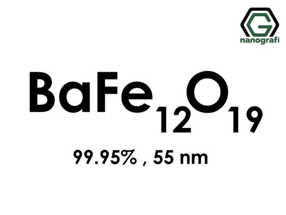 BaFe12O19(Baryum Demir Oksit) Nanopartikül, 99.95%, 55nm 