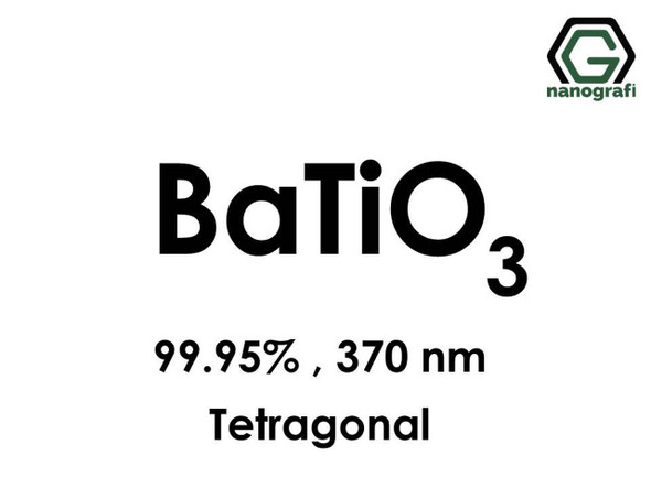 BaTiO3(Baryum Titanat) Nanopartikül, 99.95%, 370nm, Tetragonal 