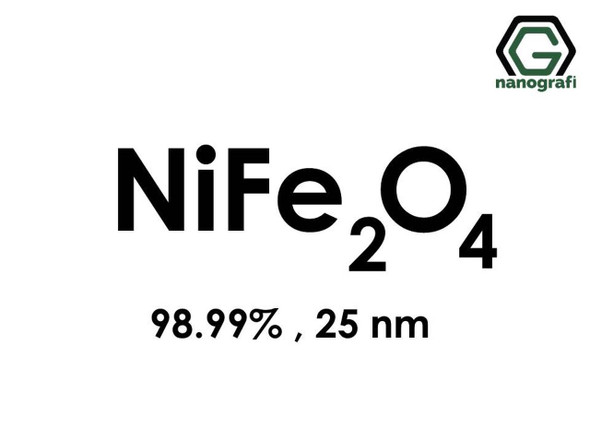 NiFe2O4(Nikel Demir Oksit) Nanopartikül, 98.99%, 25nm 