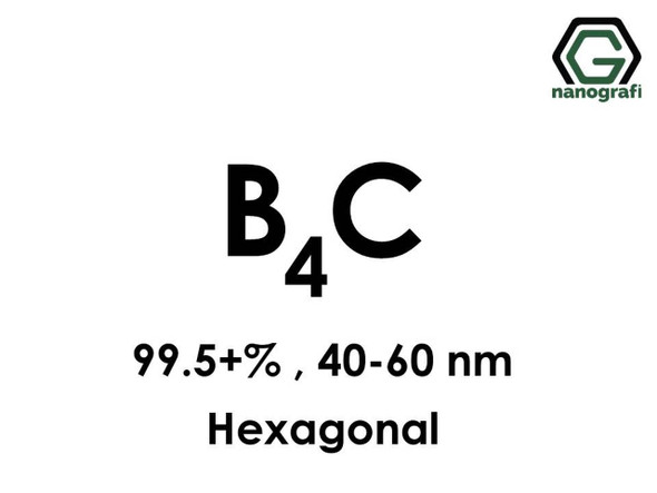 B4C(Bor Karbür) Nanopartikül, 99.5+%, 40-60nm, Hekzagonal